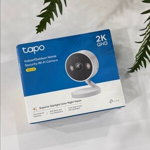 TP-Link Tapo 2K QHD Indoor/Outdoor Home Security Wi-Fi Camera - White